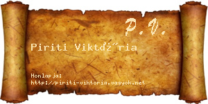 Piriti Viktória névjegykártya